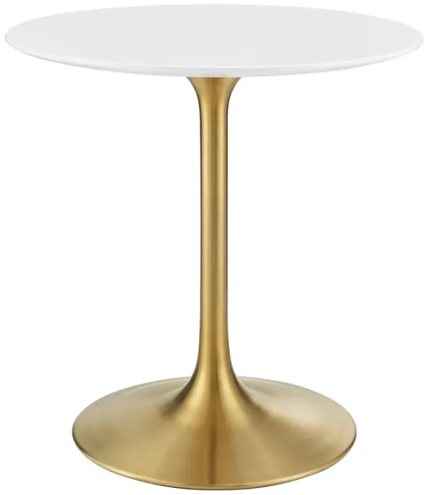 Lippa Round 28" Dining Table by Modway Wood / Gold White