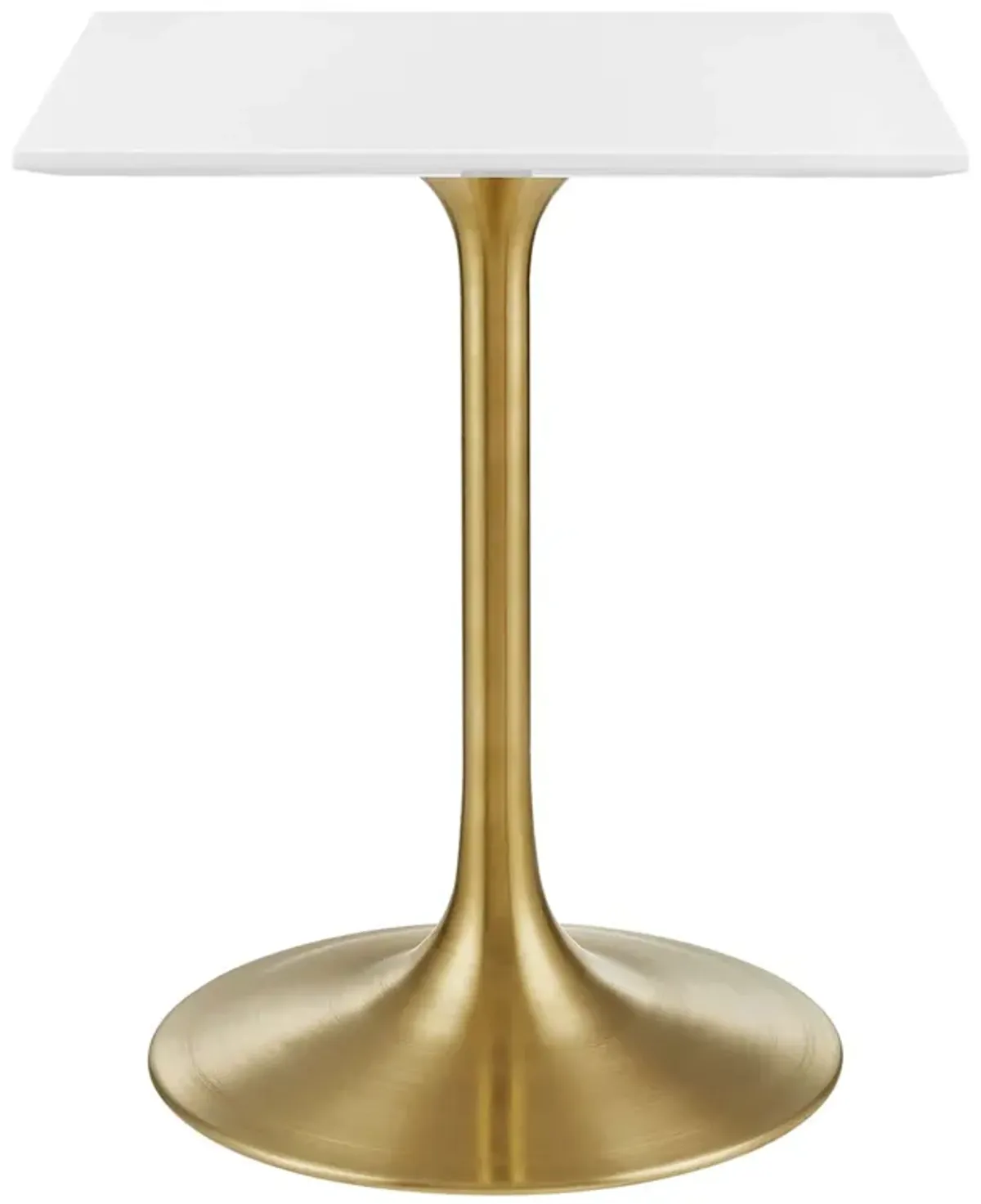 Lippa Square Wood Dining Table by Modway 24" / Gold White
