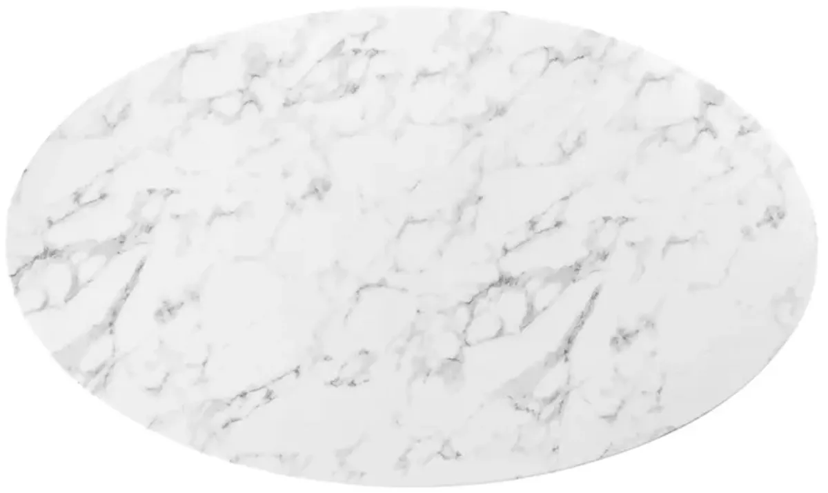 Lippa Oval Artificial Marble Dining Table by Modway