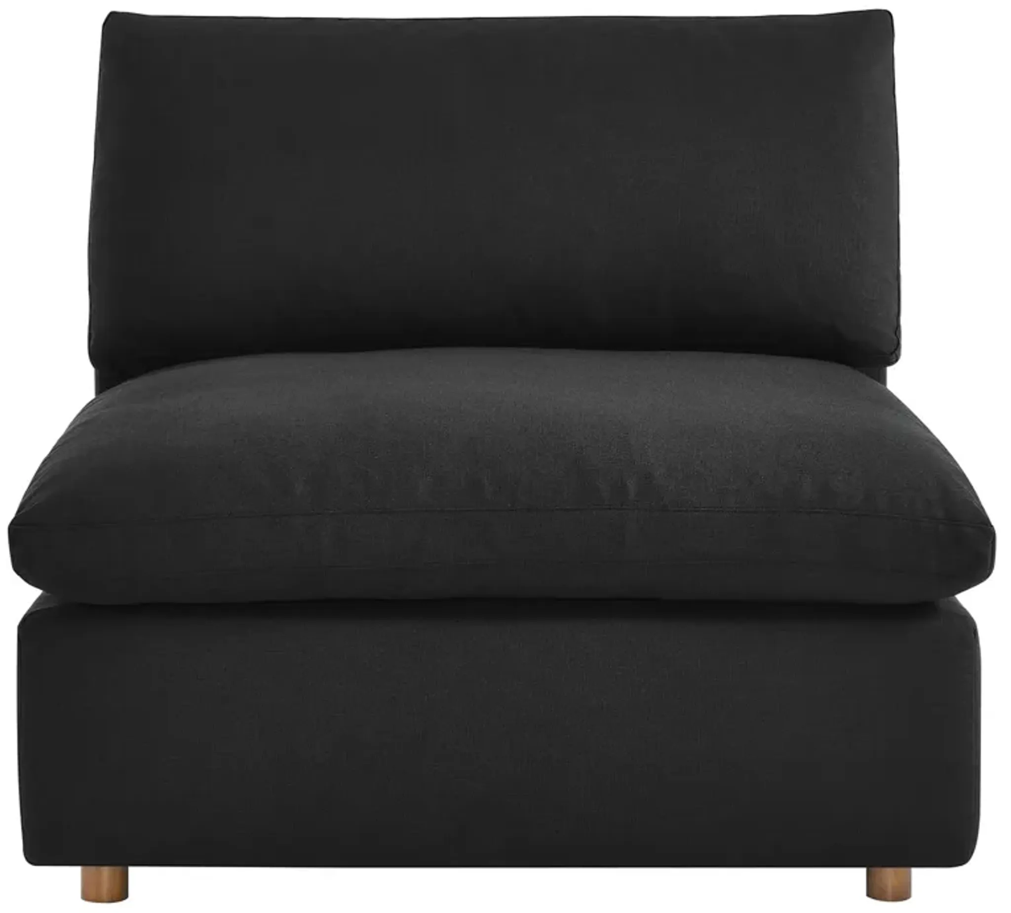Commix Down Filled Overstuffed Armless Chair By Modway Black Lexmod ...