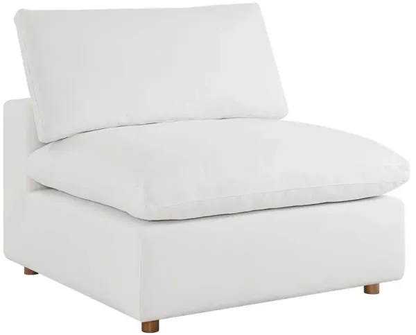 Commix Down Filled Overstuffed Armless Chair by Modway Pure White
