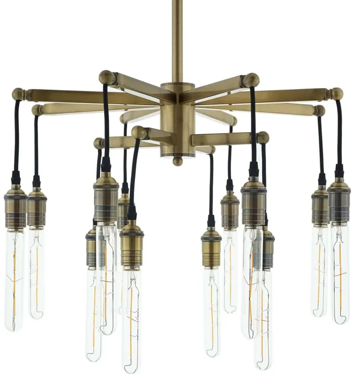 Resolve Antique Brass Ceiling Light Pendant Chandelier by Modway