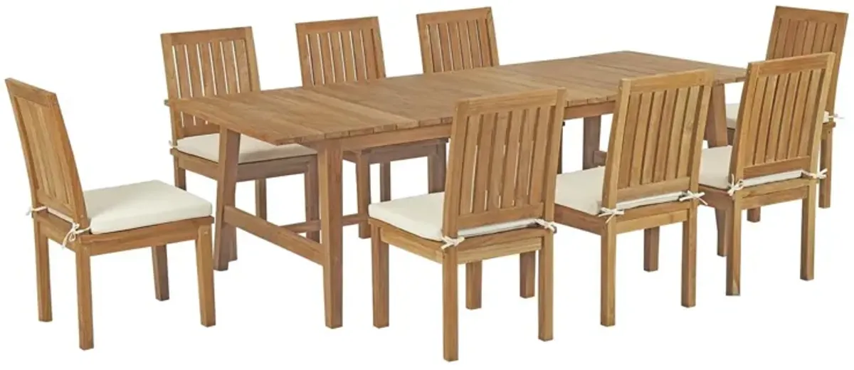 Marina 9 Piece Outdoor Patio Teak Dining Set by Modway