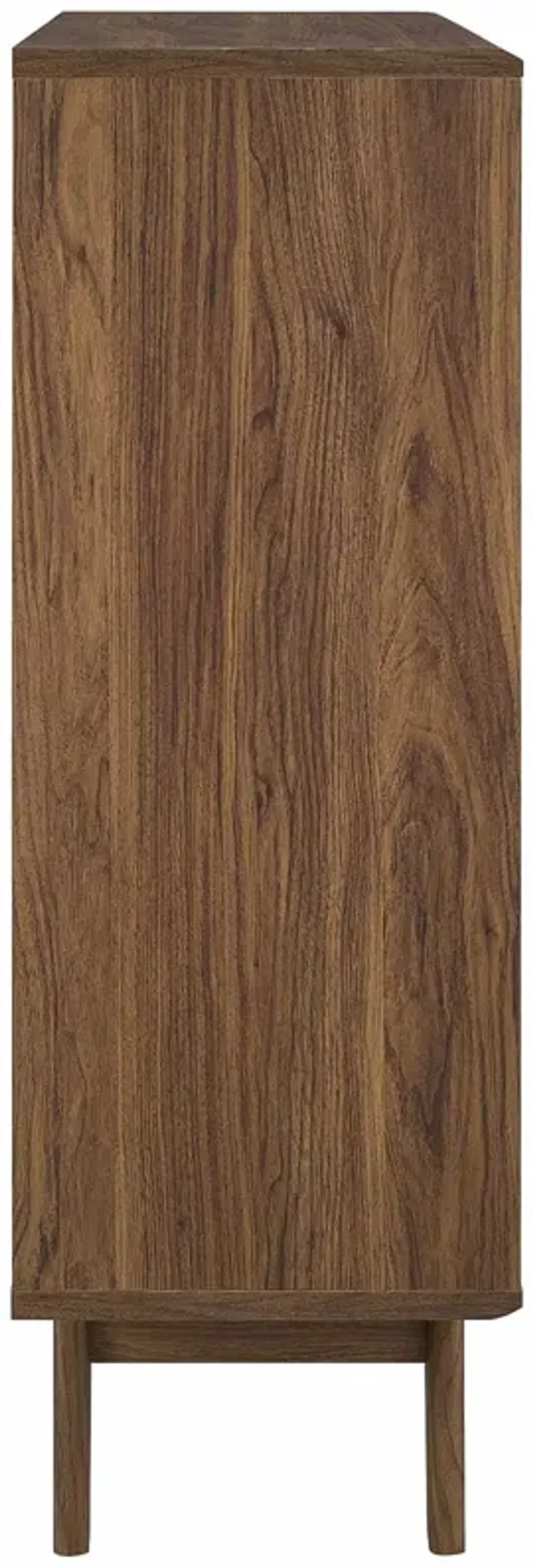 Render Three-Tier Display Storage Cabinet Stand by Modway Walnut