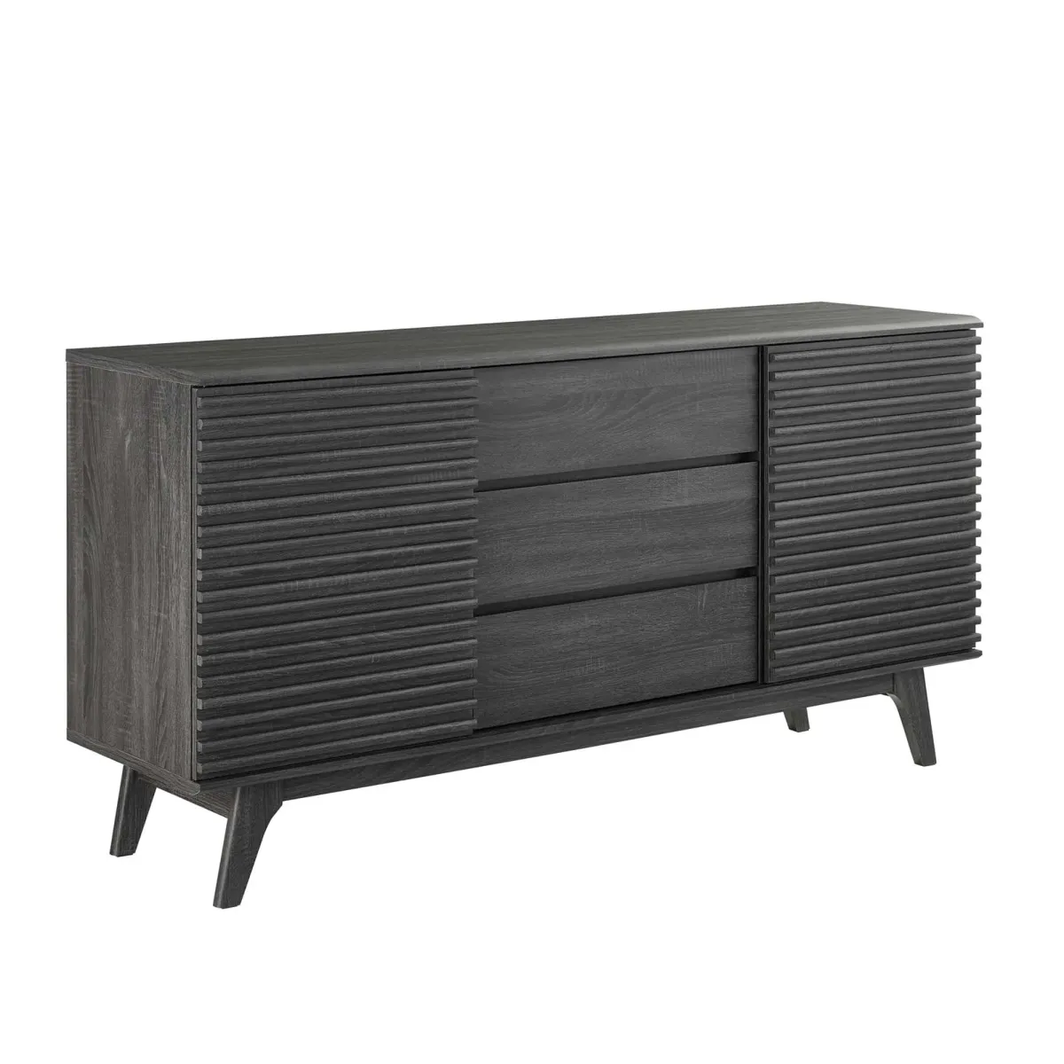 Render 63" Sideboard Buffet Table or TV Stand by Modway Charcoal