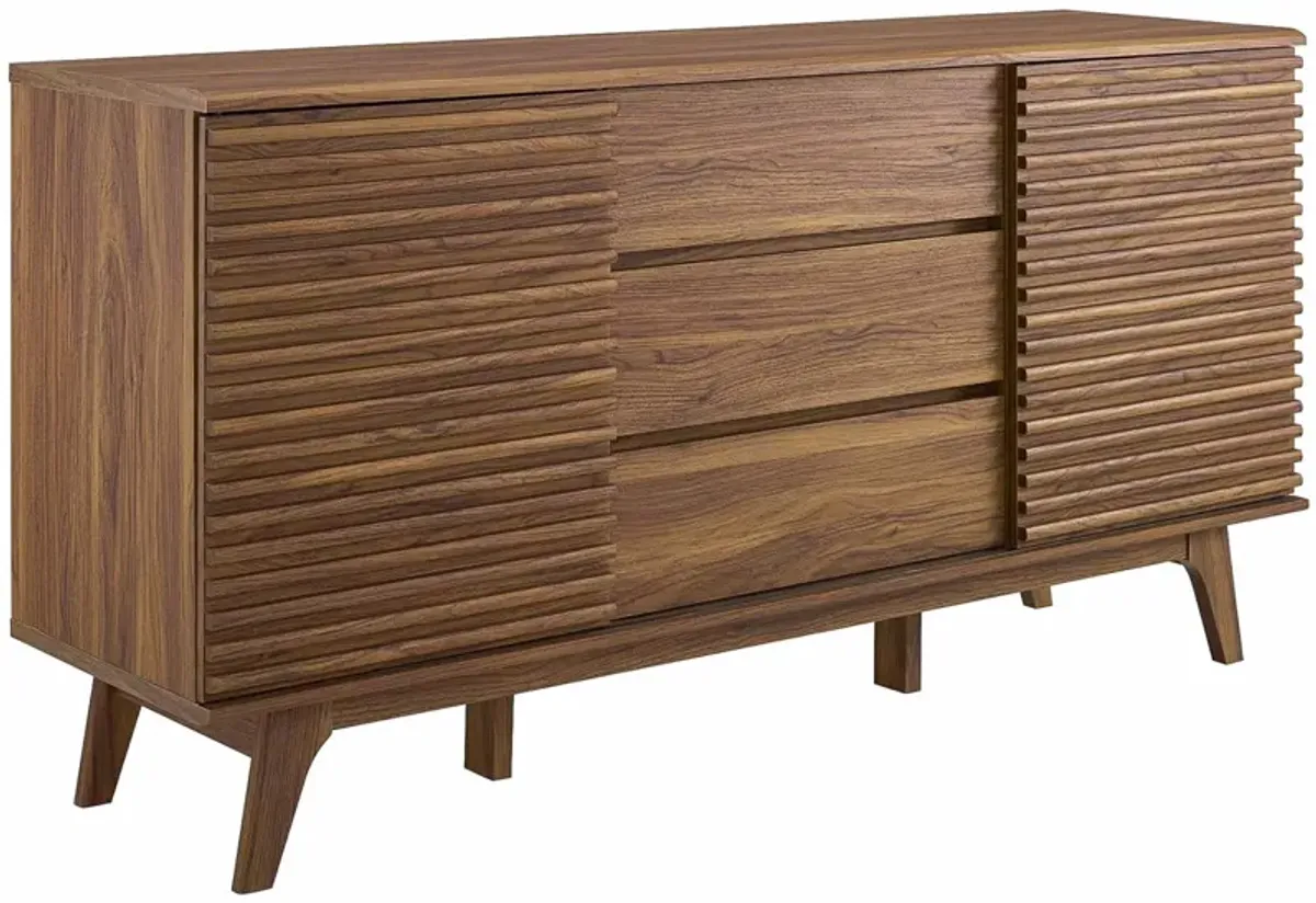 Render 63" Sideboard Buffet Table or TV Stand by Modway Walnut