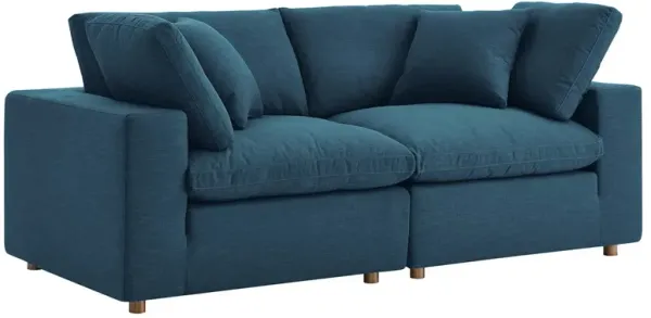 Commix 2 Piece Down Filled Overstuffed Sectional Sofa Set by Modway Azure