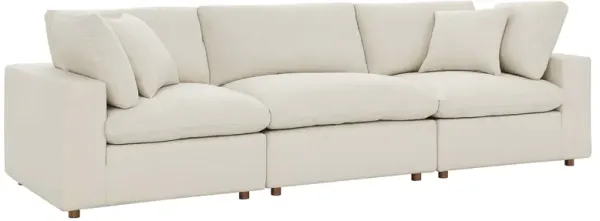 Commix 3 Piece Down Filled Overstuffed Sectional Sofa Set by Modway Light Beige