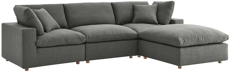 Commix 4 Piece Down Filled Overstuffed Sectional Sofa Set by Modway