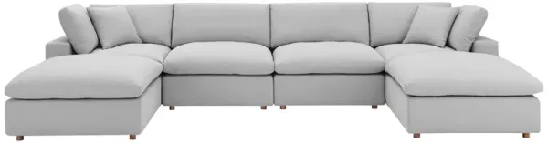 Commix 6-Piece Down Filled Overstuffed Sectional Sofa by Modway Light Gray