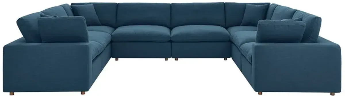 Commix 8-Piece Down Filled Overstuffed Sectional Sofa by Modway Gray