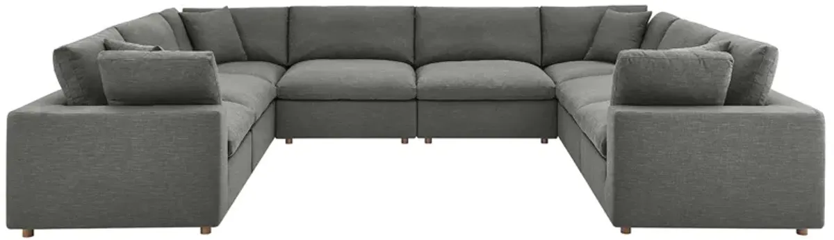 Commix 8-Piece Down Filled Overstuffed Sectional Sofa by Modway Gray