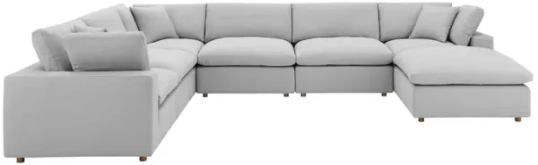 Commix 7-Piece Down Filled Overstuffed Sectional Sofa by Modway Light Gray