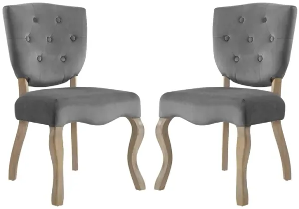 Array Dining Side Chair Set of 2 by Modway Gray