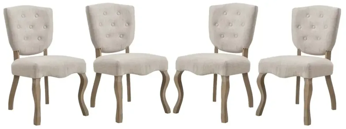 Array Dining Side Chair Set of 4 by Modway Light Gray