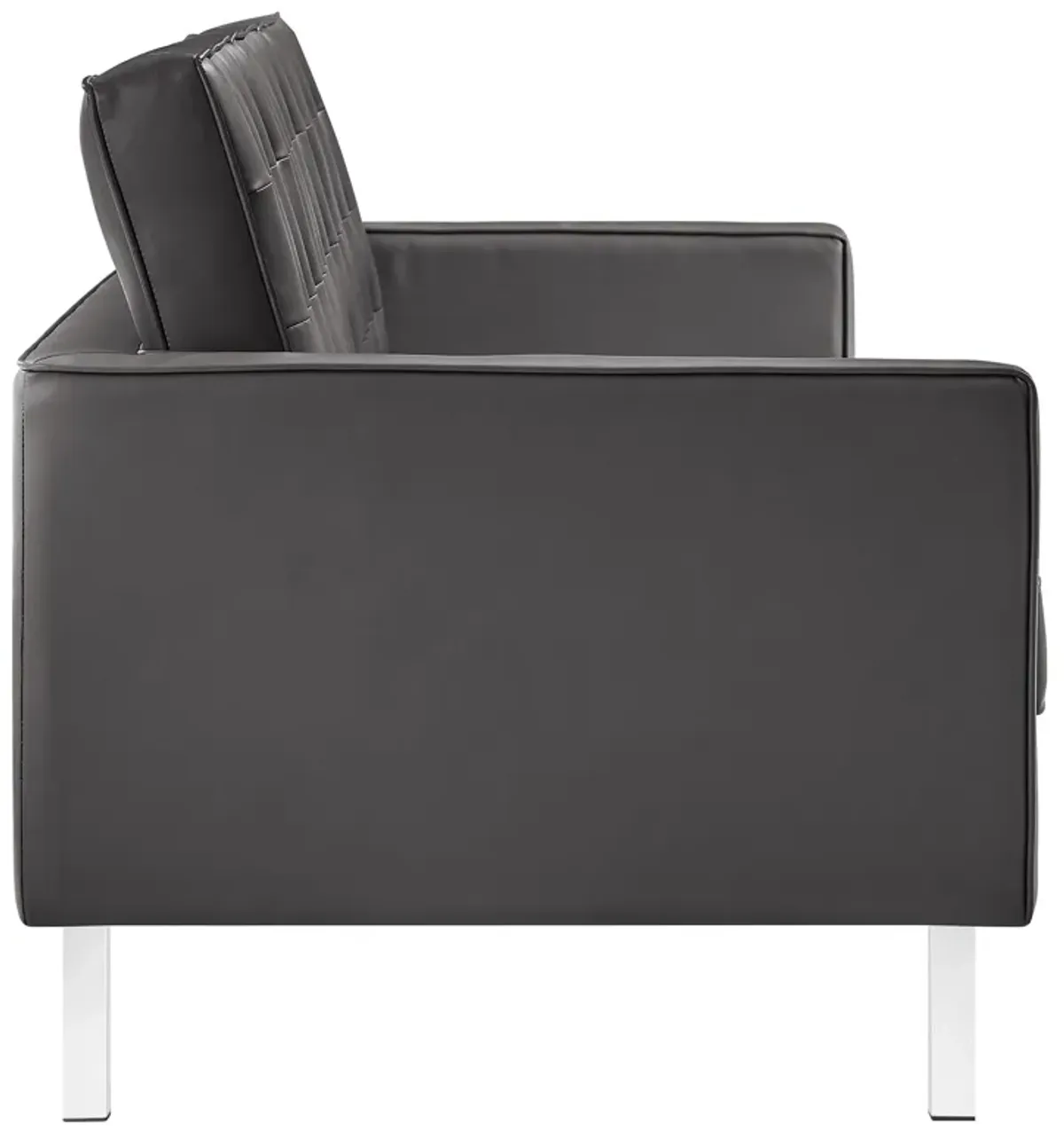 Loft Tufted Vegan Leather Sofa by Modway