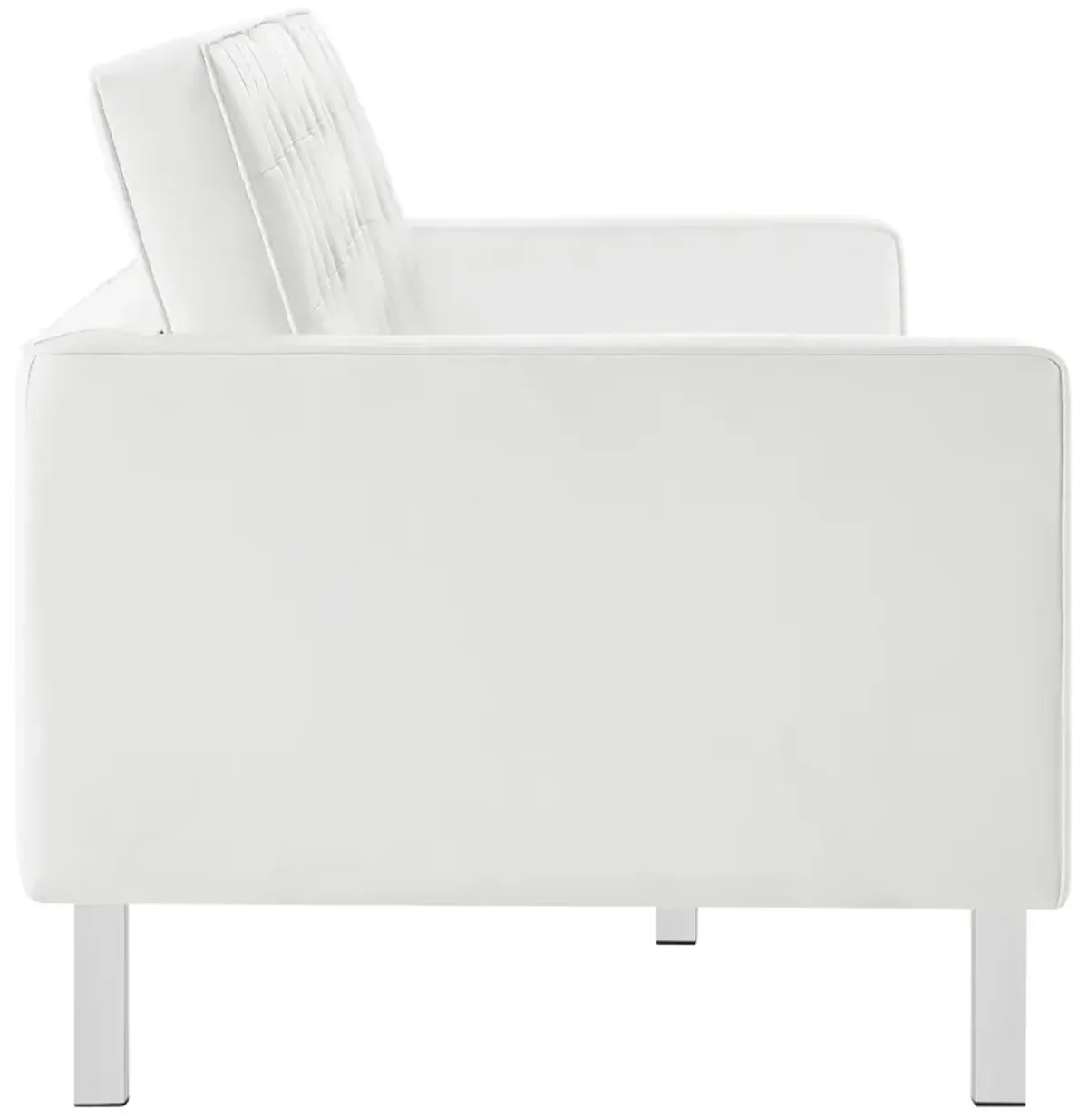 Loft Tufted Vegan Leather Sofa by Modway