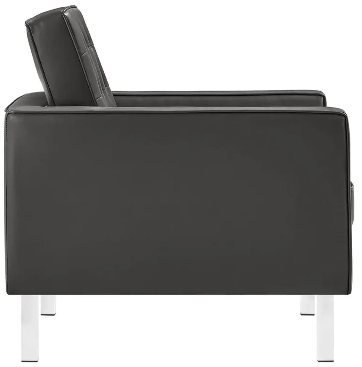 Loft Tufted Vegan Leather Armchair by Modway