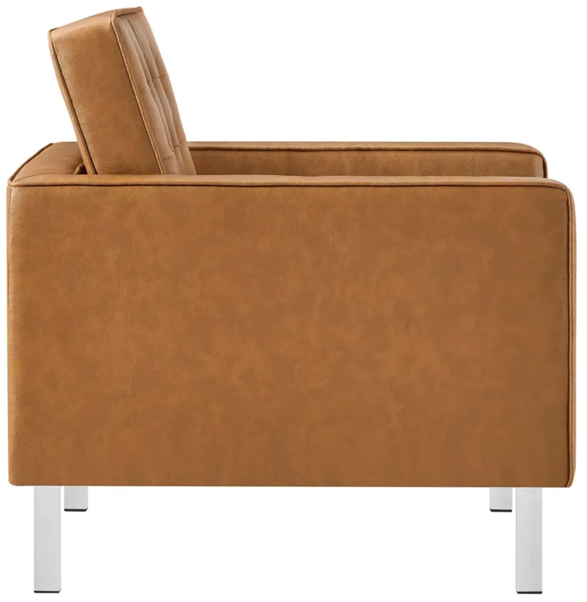 Loft Tufted Vegan Leather Armchair by Modway