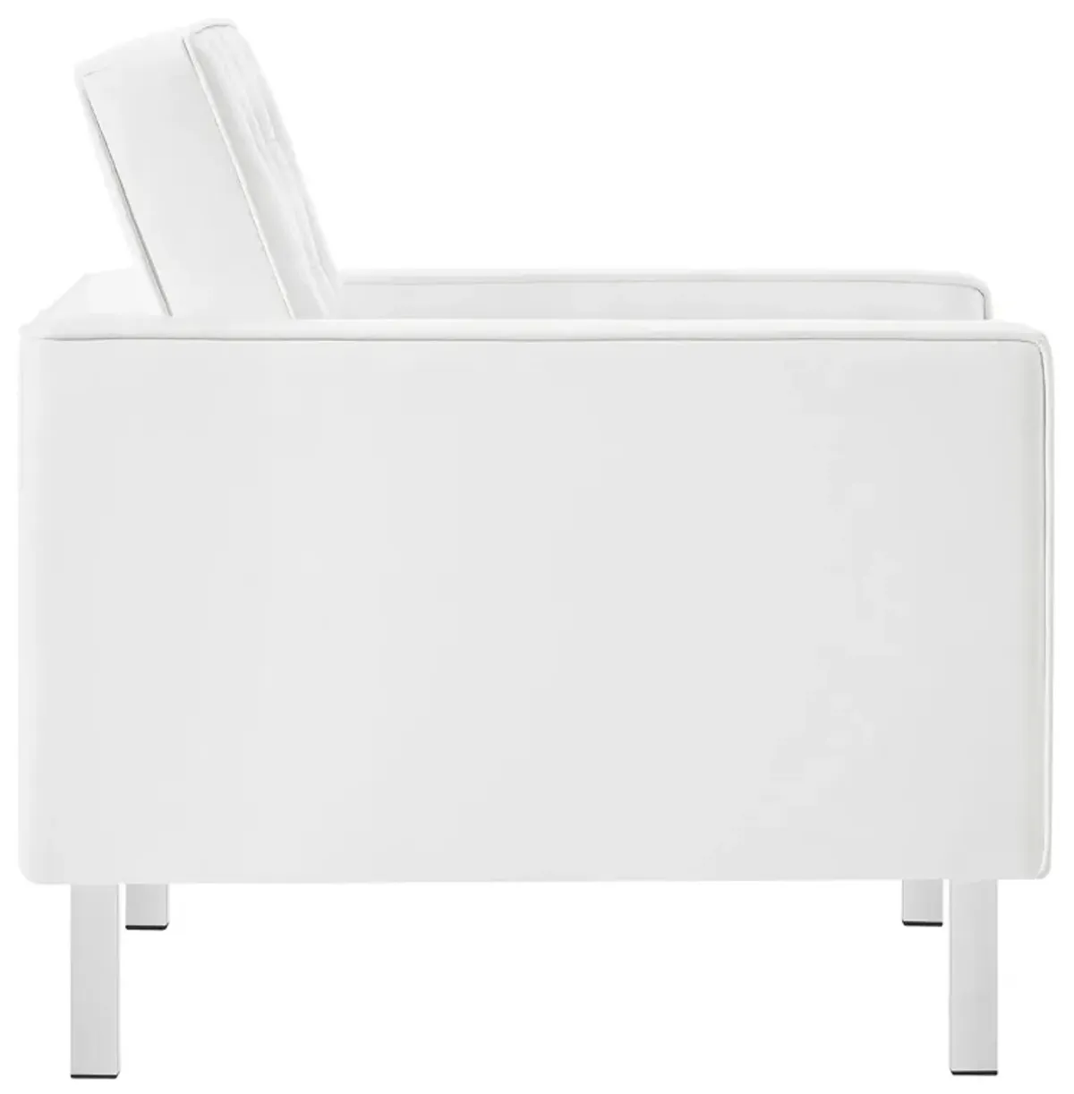 Loft Tufted Vegan Leather Armchair by Modway