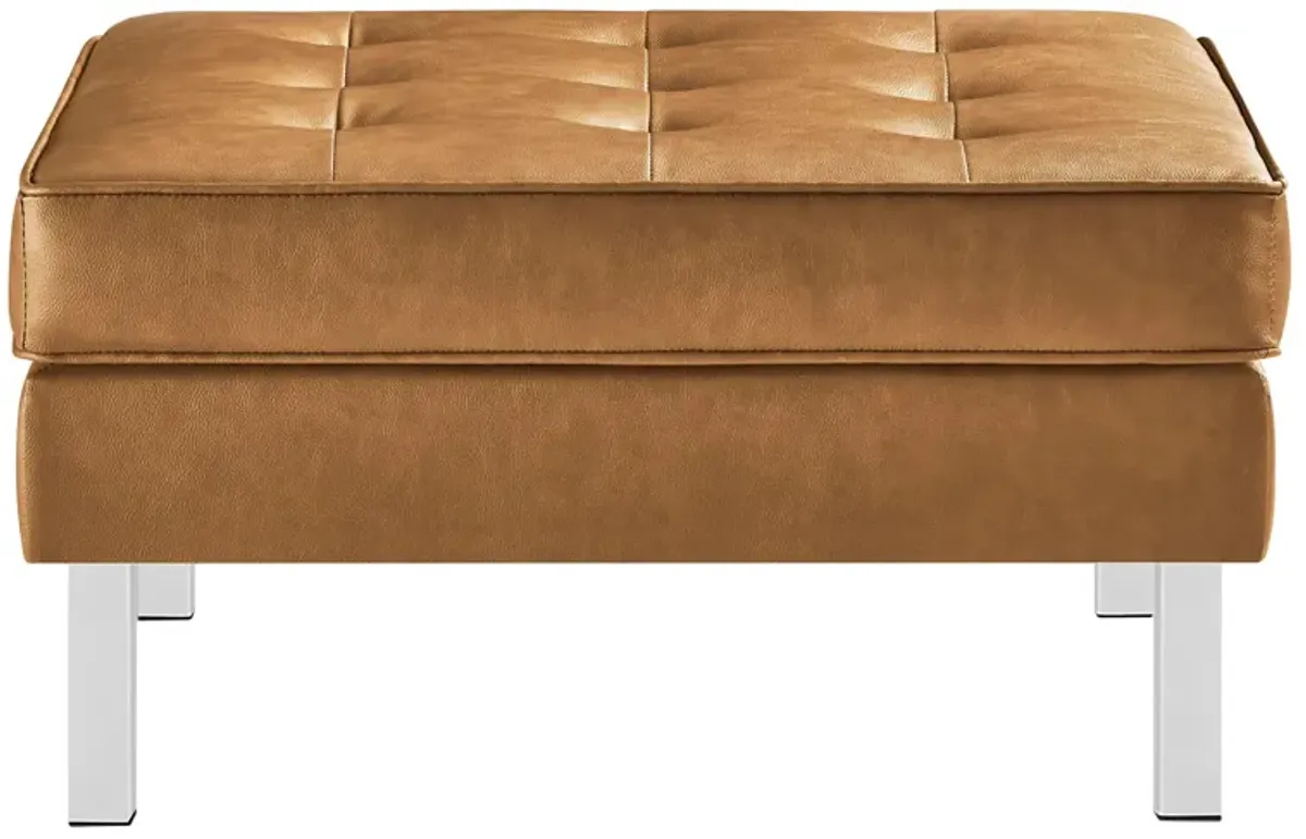 Loft Tufted Vegan Leather Ottoman by Modway