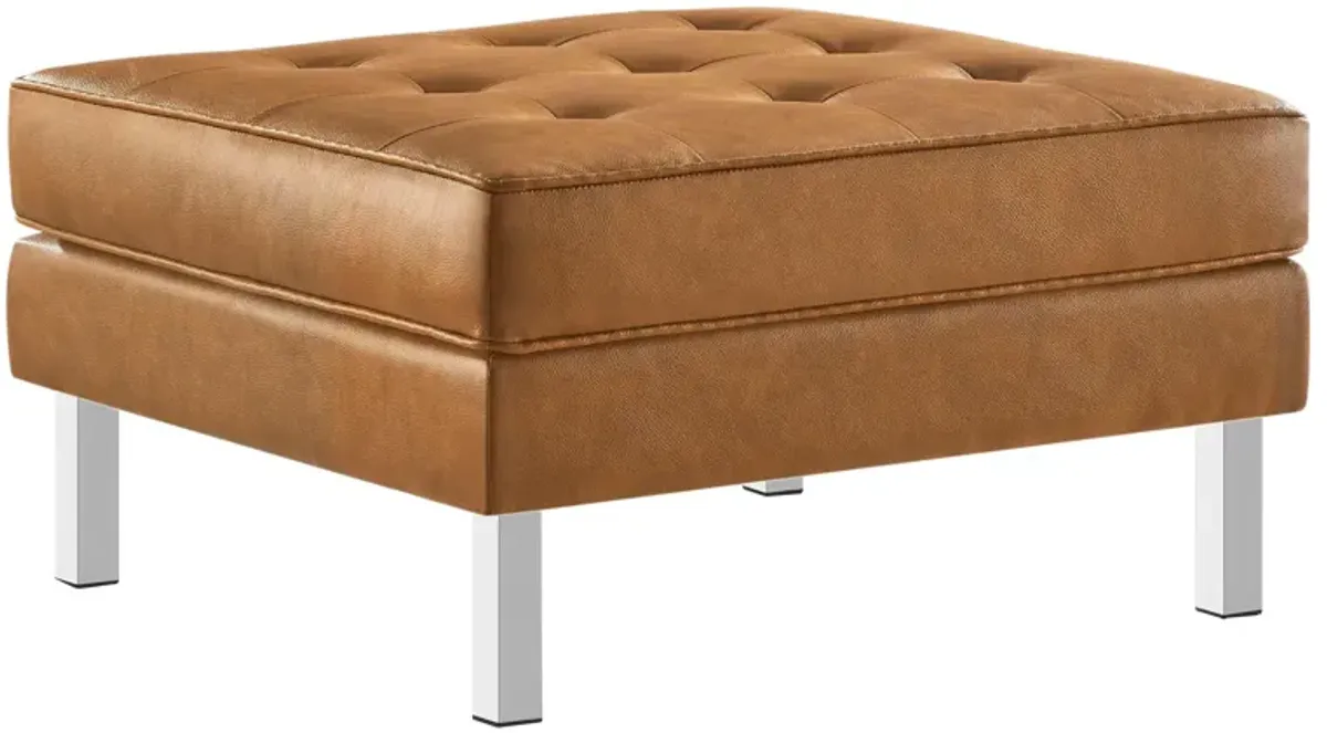 Loft Tufted Vegan Leather Ottoman by Modway