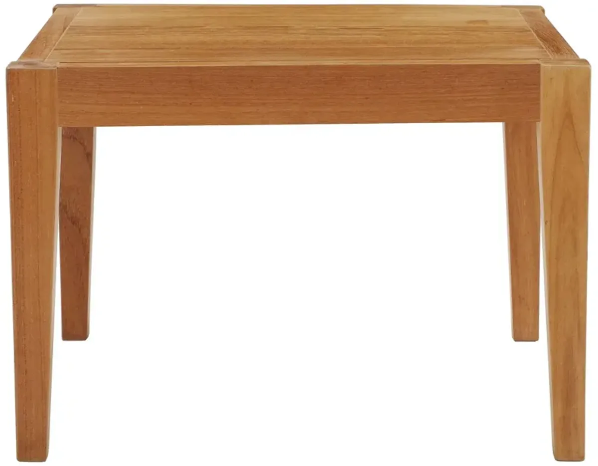 Northlake Outdoor Patio Premium Grade A Teak Wood Side Table by Modway Natural