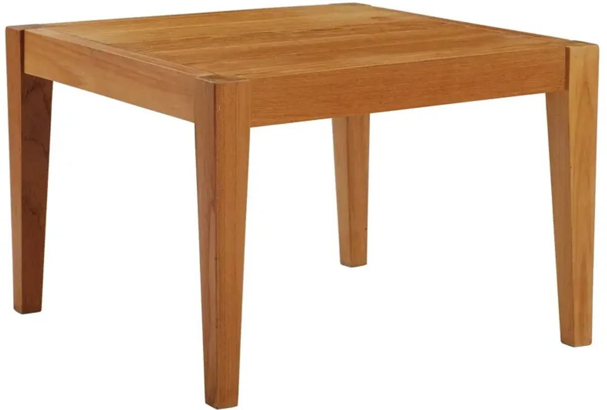Northlake Outdoor Patio Premium Grade A Teak Wood Side Table by Modway Natural