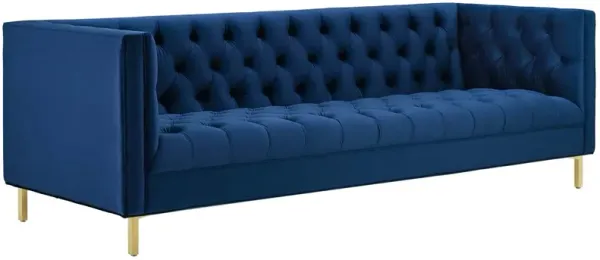 Delight Tufted Button Performance Velvet Sofa by Modway Navy