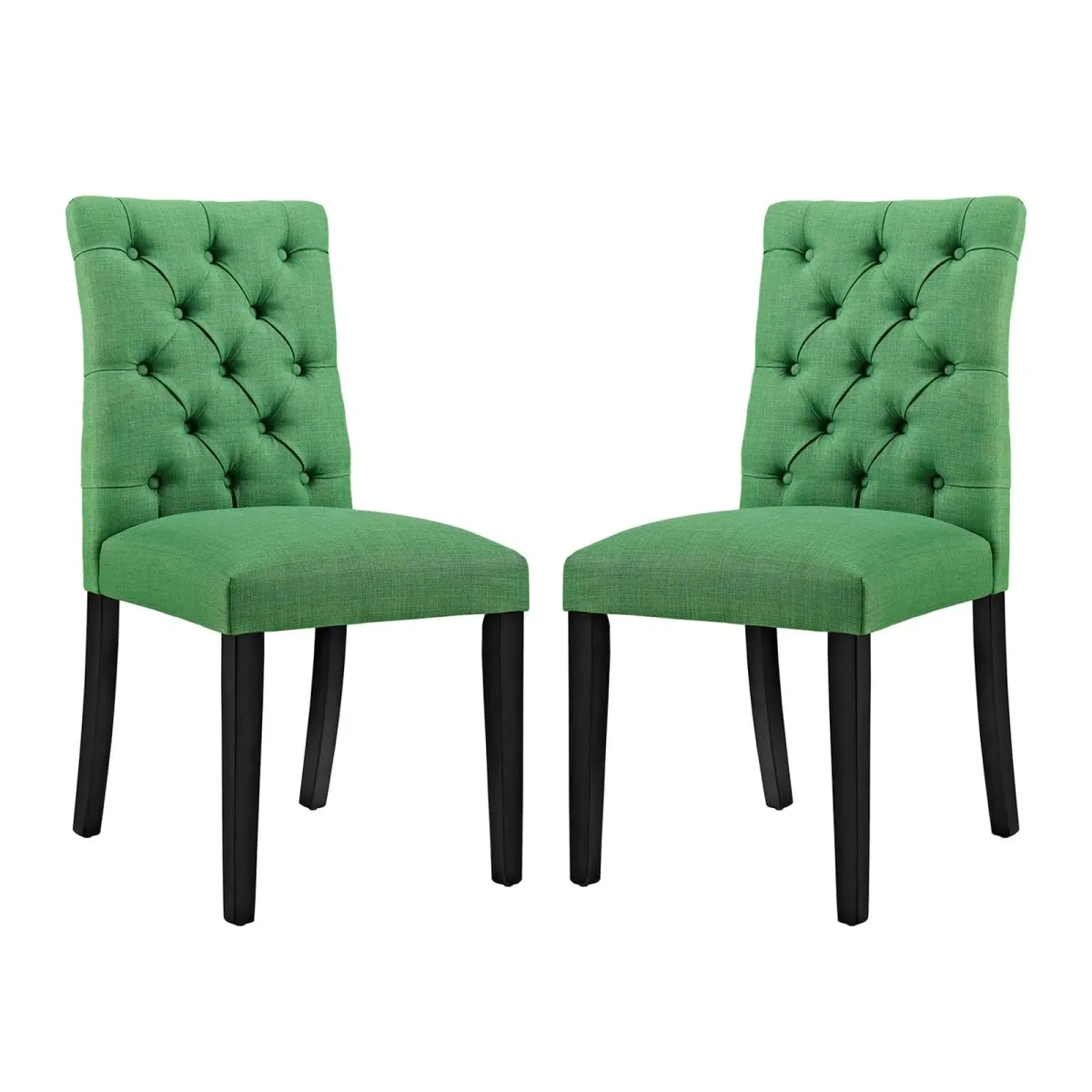 Duchess Fabric Dining Chair Set of 2 by Modway Green