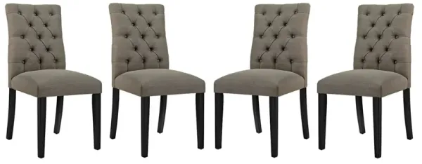 Duchess Dining Chair Fabric Set of 4 by Modway Granite