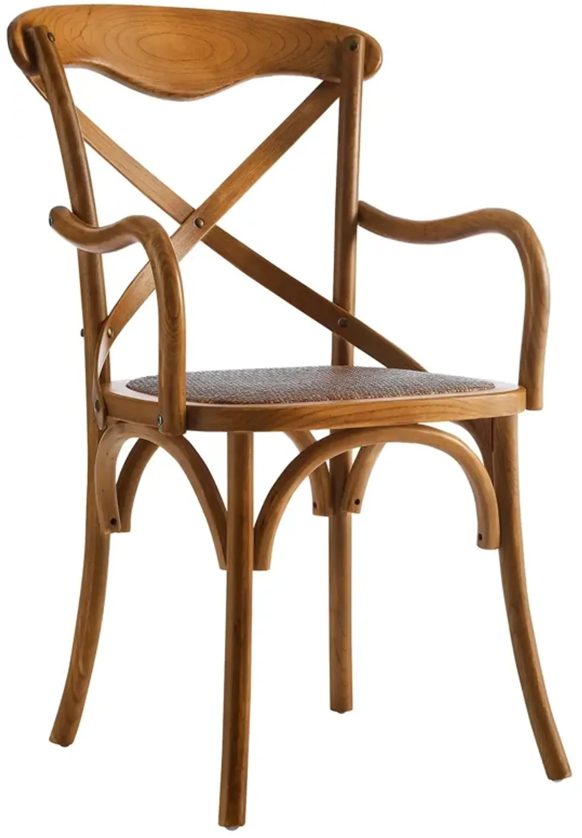 Gear Dining Armchair Set of 4 by Modway Walnut