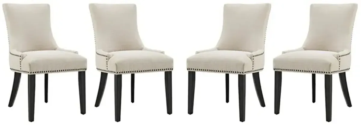 Marquis Fabric Dining Chair Set of 4 by Modway Light Gray
