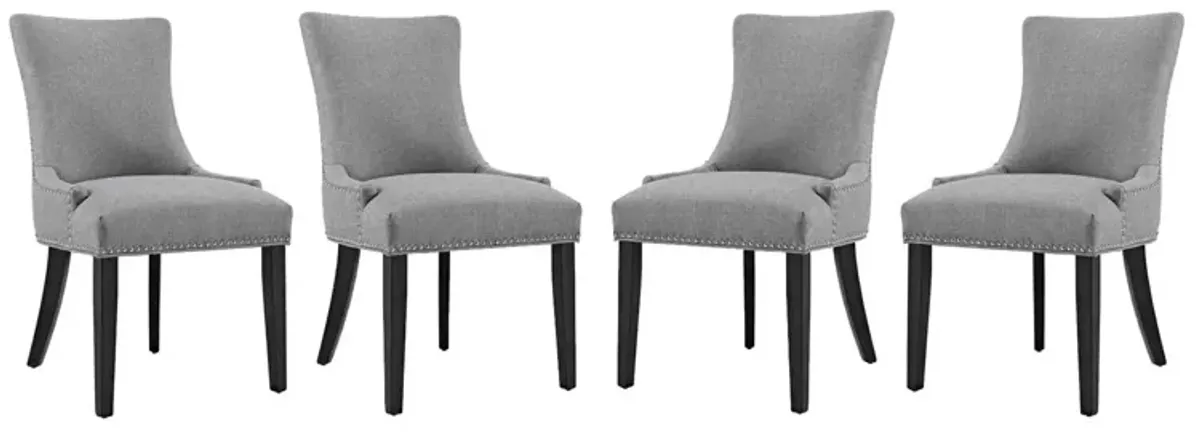 Marquis Fabric Dining Chair Set of 4 by Modway Light Gray