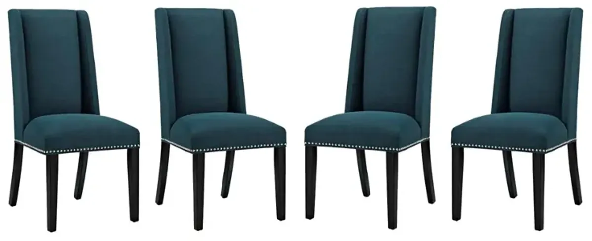 Baron Dining Chair Fabric Set of 4 by Modway Gray