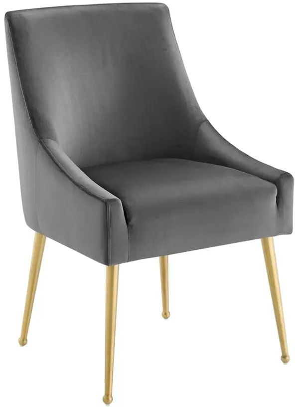 Discern Upholstered Performance Velvet Dining Chair by Modway Gray