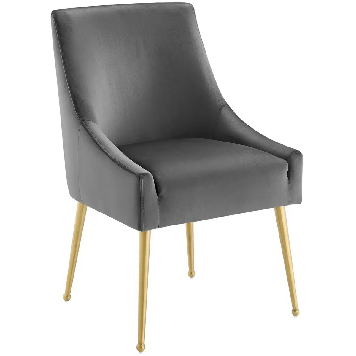 Discern Upholstered Performance Velvet Dining Chair by Modway Gray