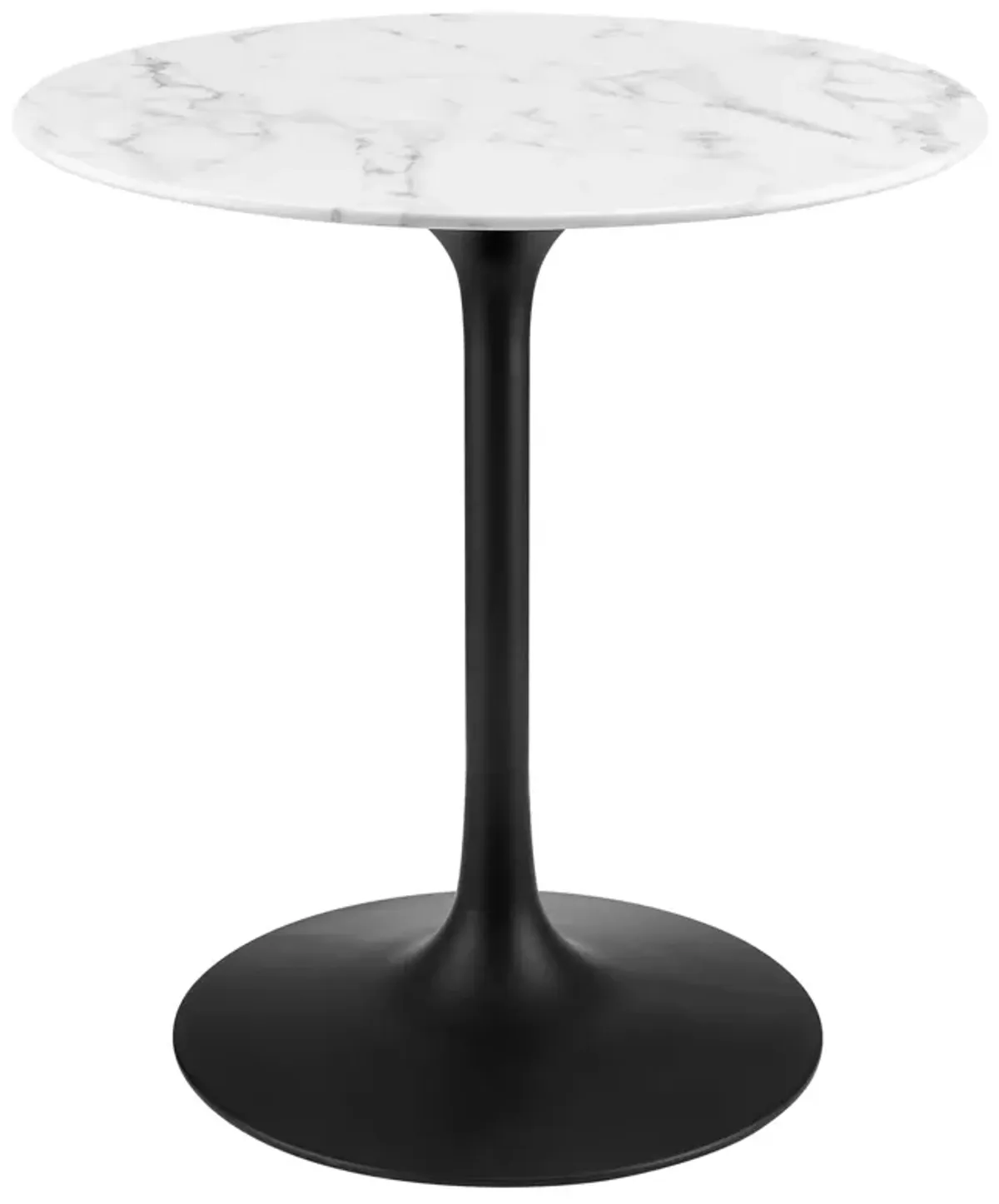 Lippa Round 28" Dining Table by Modway Faux Marble / Black White