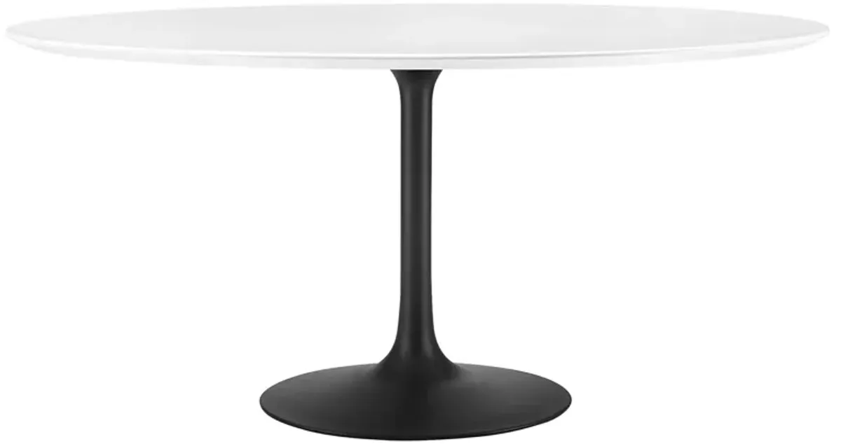 Lippa Round 60" Dining Table by Modway Wood / Black White