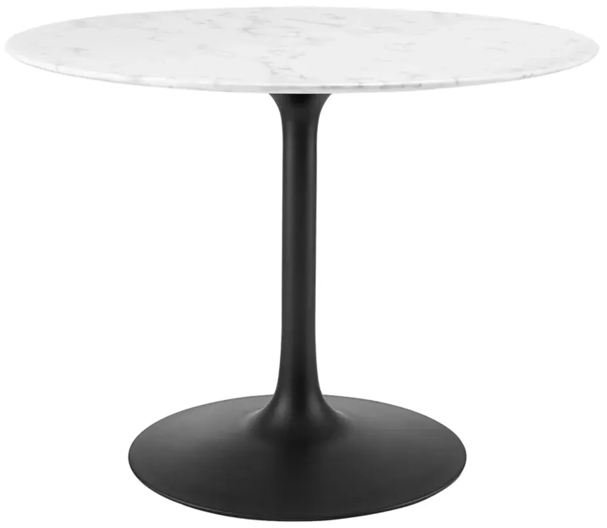 Lippa Round 40" Dining Table by Modway Faux Marble / Black White