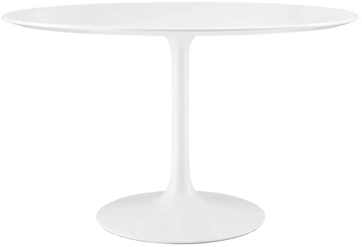 Lippa Round 48" Dining Table by Modway Faux Marble / Black White