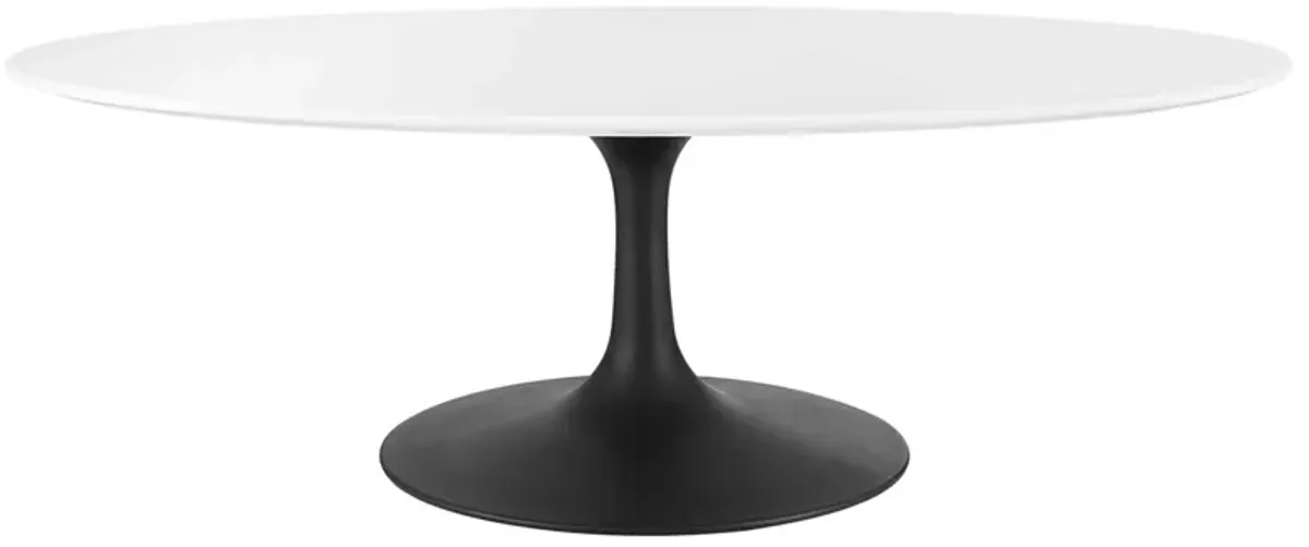 Lippa Oval Wood Coffee Table by Modway 48" / Black White