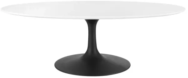 Lippa Oval Wood Coffee Table by Modway 48" / Black White