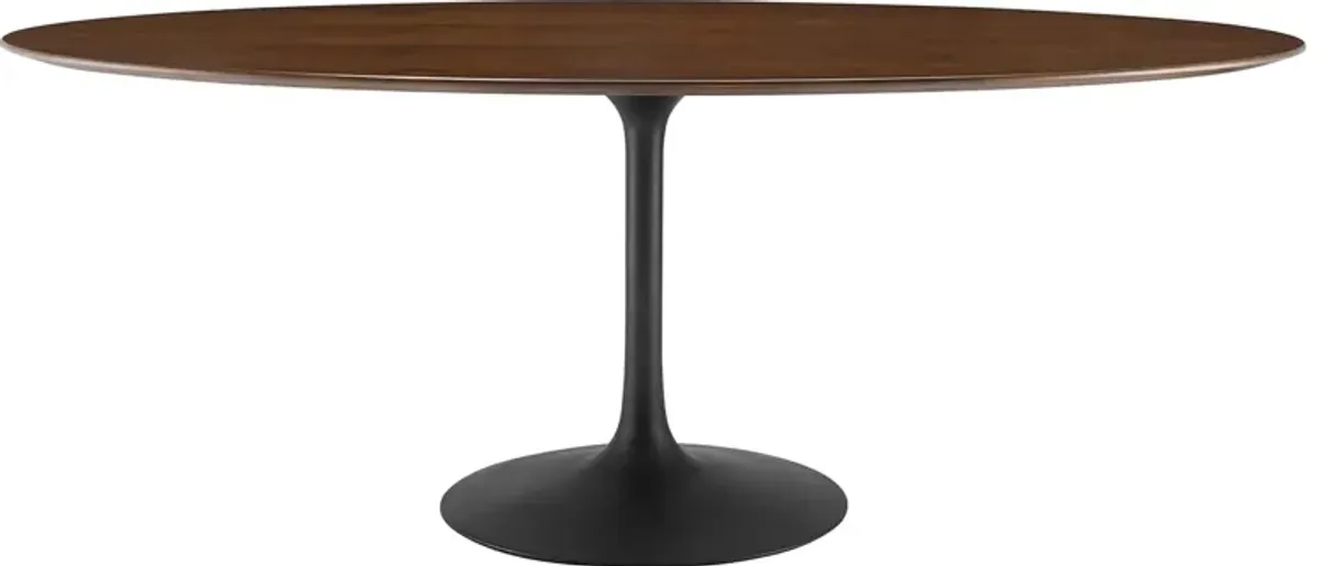 Lippa Oval Wood Dining Table by Modway 78" / Black Walnut