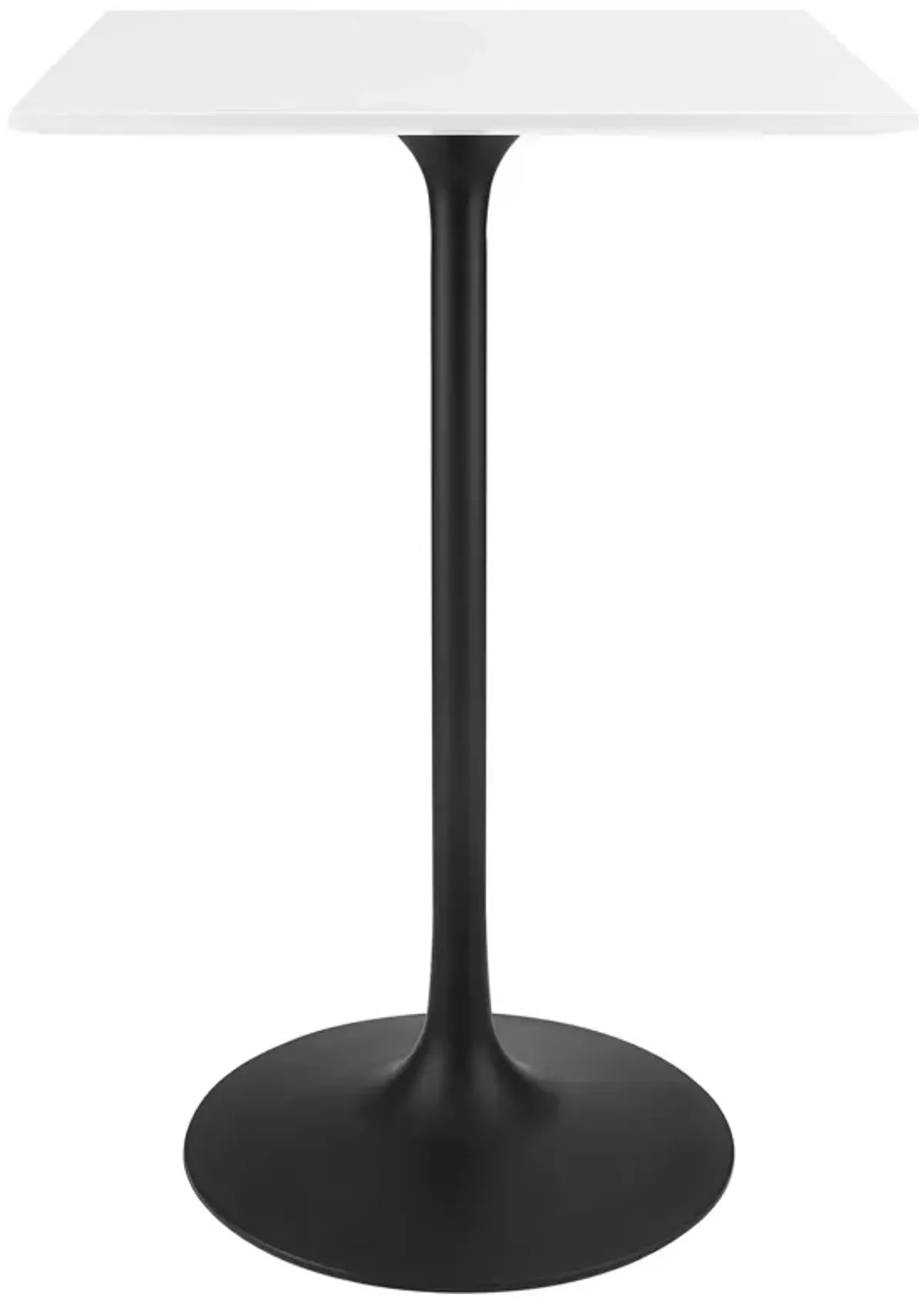 Lippa Square Wood Bar Table by Modway 28" / Black White