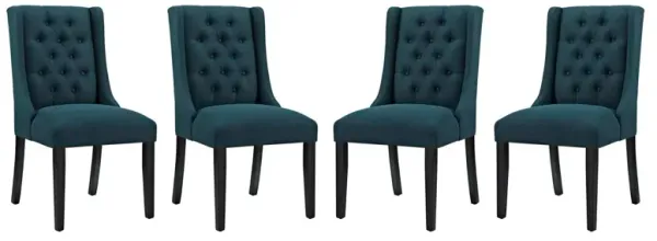 Baronet Dining Chair Fabric Set of 4 by Modway Azure