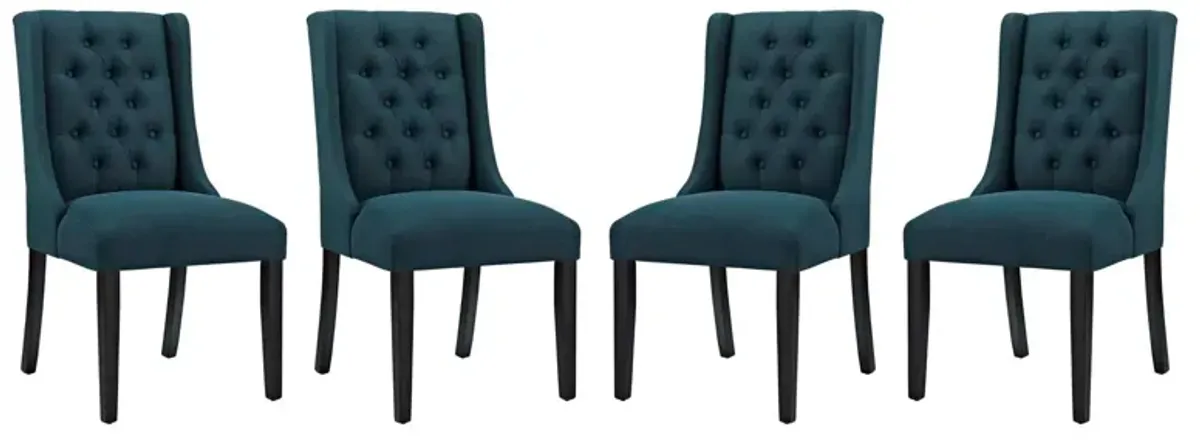 Baronet Dining Chair Fabric Set of 4 by Modway Gray