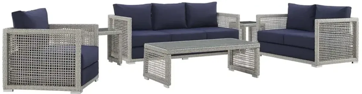 Aura 6 Piece Outdoor Patio Wicker Rattan Set by Modway