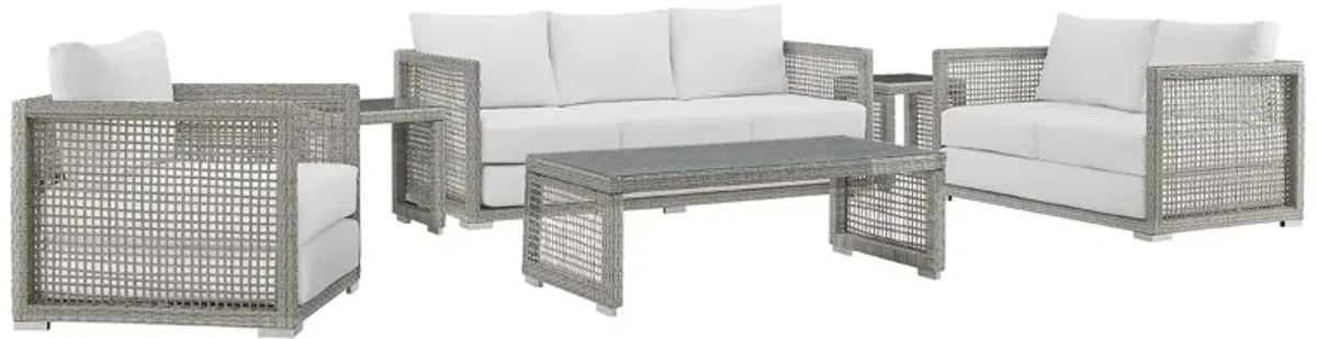 Aura 6 Piece Outdoor Patio Wicker Rattan Set by Modway