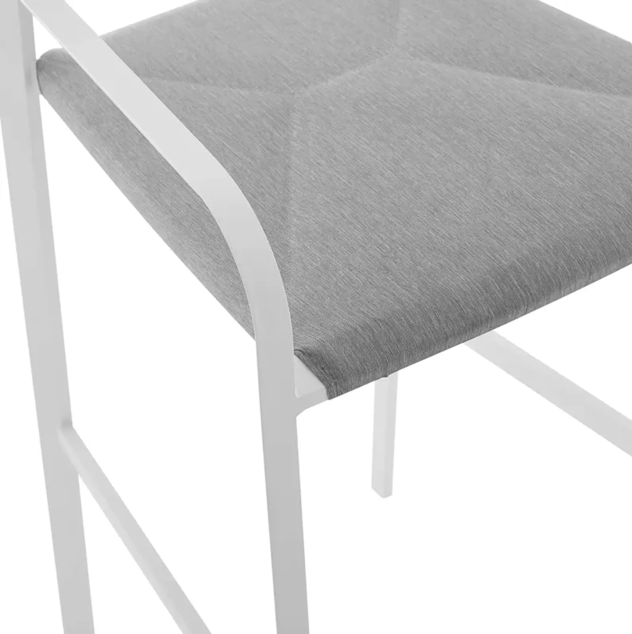 Raleigh Stackable Outdoor Patio Aluminum Bar Stool By Modway White Gray ...